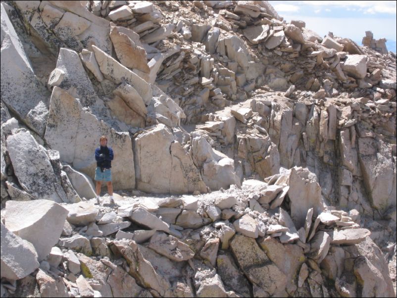 20 Brad somewhere in between Trail crest and summit